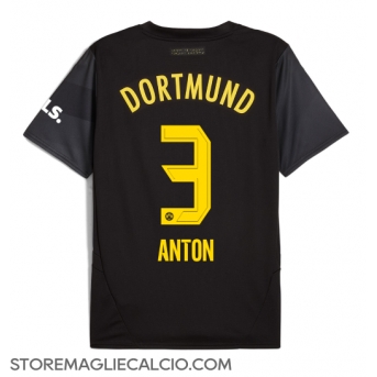 Borussia Dortmund Waldemar Anton #3 Maglia Gara Trasferta Repliche 2024-25 Maniche Corte